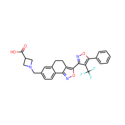 O=C(O)C1CN(Cc2ccc3c(c2)CCc2c-3noc2-c2noc(-c3ccccc3)c2C(F)(F)F)C1 ZINC000068267263