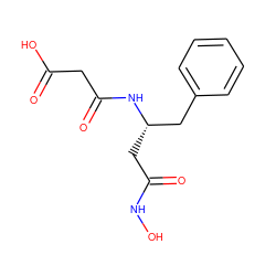 O=C(O)CC(=O)N[C@@H](CC(=O)NO)Cc1ccccc1 ZINC000029488603