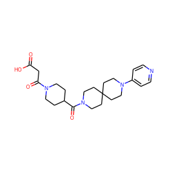 O=C(O)CC(=O)N1CCC(C(=O)N2CCC3(CC2)CCN(c2ccncc2)CC3)CC1 ZINC000028756669