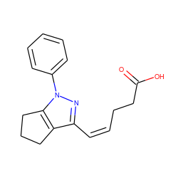 O=C(O)CC/C=C\c1nn(-c2ccccc2)c2c1CCC2 ZINC000040915319