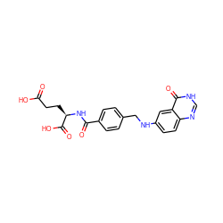 O=C(O)CC[C@@H](NC(=O)c1ccc(CNc2ccc3nc[nH]c(=O)c3c2)cc1)C(=O)O ZINC000027991543