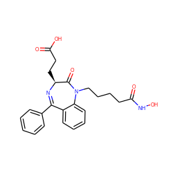 O=C(O)CC[C@@H]1N=C(c2ccccc2)c2ccccc2N(CCCCC(=O)NO)C1=O ZINC001772651101