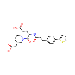 O=C(O)CC[C@H](NC(=O)CCc1ccc(-c2cccs2)cc1)C(=O)N1CCC[C@@H](CC(=O)O)C1 ZINC000169701572