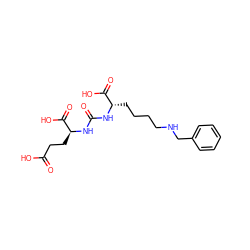 O=C(O)CC[C@H](NC(=O)N[C@@H](CCCCNCc1ccccc1)C(=O)O)C(=O)O ZINC000040864302