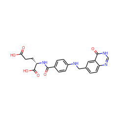 O=C(O)CC[C@H](NC(=O)c1ccc(NCc2ccc3nc[nH]c(=O)c3c2)cc1)C(=O)O ZINC000013650833