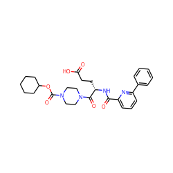 O=C(O)CC[C@H](NC(=O)c1cccc(-c2ccccc2)n1)C(=O)N1CCN(C(=O)OC2CCCCC2)CC1 ZINC000045355930