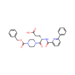 O=C(O)CC[C@H](NC(=O)c1cccc(-c2ccccc2)n1)C(=O)N1CCN(C(=O)OCc2ccccc2)CC1 ZINC000049761903