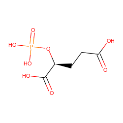 O=C(O)CC[C@H](OP(=O)(O)O)C(=O)O ZINC000028876417