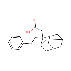 O=C(O)CC1(CCc2ccccc2)C2CC3CC(C2)CC1C3 ZINC000073196119