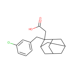 O=C(O)CC1(Cc2cccc(Cl)c2)C2CC3CC(C2)CC1C3 ZINC000073196118