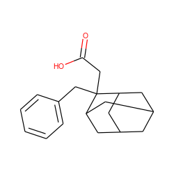 O=C(O)CC1(Cc2ccccc2)C2CC3CC(C2)CC1C3 ZINC000072318595