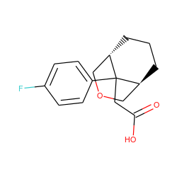 O=C(O)CC1(c2ccc(F)cc2)[C@H]2CCC[C@H]1COC2 ZINC000101450657