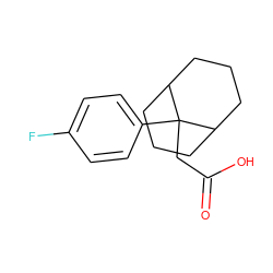 O=C(O)CC1(c2ccc(F)cc2)C2CCCC1CCC2 ZINC000072318593