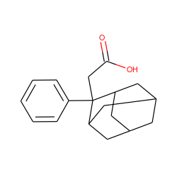 O=C(O)CC1(c2ccccc2)C2CC3CC(C2)CC1C3 ZINC000003125730