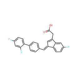 O=C(O)CC1=C/C(=C\c2ccc(-c3ccc(F)cc3F)cc2)c2ccc(F)cc21 ZINC000040847140