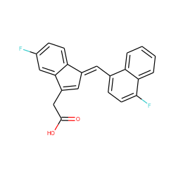 O=C(O)CC1=C/C(=C\c2ccc(F)c3ccccc23)c2ccc(F)cc21 ZINC000040860679