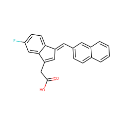 O=C(O)CC1=C/C(=C\c2ccc3ccccc3c2)c2ccc(F)cc21 ZINC000040848277