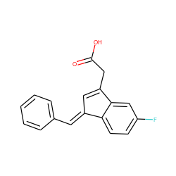 O=C(O)CC1=C/C(=C\c2ccccc2)c2ccc(F)cc21 ZINC000040847532