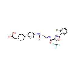 O=C(O)CC1CCC(c2ccc(NC(=O)CCNC(=O)c3nc(-c4ccccc4Br)oc3C(F)(F)F)cc2)CC1 ZINC001772580024