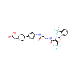 O=C(O)CC1CCC(c2ccc(NC(=O)CCNC(=O)c3nc(-c4ccccc4C(F)(F)F)oc3C(F)(F)F)cc2)CC1 ZINC001772596321