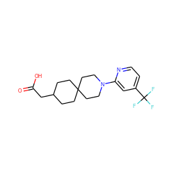 O=C(O)CC1CCC2(CC1)CCN(c1cc(C(F)(F)F)ccn1)CC2 ZINC000209058032