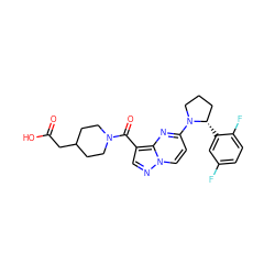 O=C(O)CC1CCN(C(=O)c2cnn3ccc(N4CCC[C@@H]4c4cc(F)ccc4F)nc23)CC1 ZINC000115191071