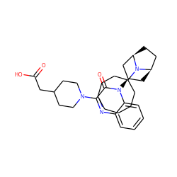 O=C(O)CC1CCN(c2nc3ccccc3n([C@@H]3C[C@@H]4CC[C@H](C3)N4C3CCCCCCC3)c2=O)CC1 ZINC000114708994