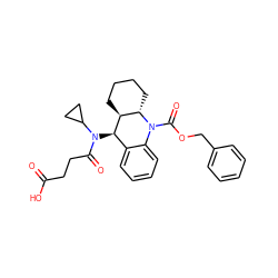 O=C(O)CCC(=O)N(C1CC1)[C@@H]1c2ccccc2N(C(=O)OCc2ccccc2)[C@H]2CCCC[C@@H]21 ZINC000205071361