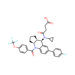 O=C(O)CCC(=O)N(C1CC1)[C@H]1c2cc(-c3ccc(F)cc3)ccc2N(C(=O)c2ccc(OC(F)(F)F)cc2)[C@H]2CCC[C@H]21 ZINC000204917392