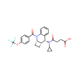 O=C(O)CCC(=O)N(C1CC1)[C@H]1c2ccccc2N(C(=O)c2ccc(OC(F)(F)F)cc2)[C@H]2CC[C@H]21 ZINC000145595672