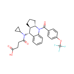 O=C(O)CCC(=O)N(C1CC1)[C@H]1c2ccccc2N(C(=O)c2ccc(OC(F)(F)F)cc2)[C@H]2CCC[C@@H]21 ZINC000204978512