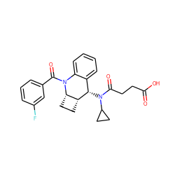 O=C(O)CCC(=O)N(C1CC1)[C@H]1c2ccccc2N(C(=O)c2cccc(F)c2)[C@H]2CC[C@H]21 ZINC000204914668