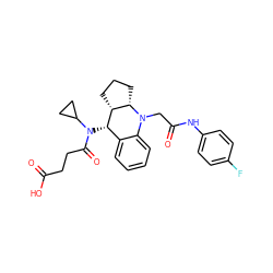 O=C(O)CCC(=O)N(C1CC1)[C@H]1c2ccccc2N(CC(=O)Nc2ccc(F)cc2)[C@H]2CCC[C@H]21 ZINC000205072403