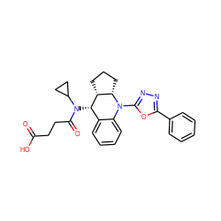 O=C(O)CCC(=O)N(C1CC1)[C@H]1c2ccccc2N(c2nnc(-c3ccccc3)o2)[C@H]2CCC[C@H]21 ZINC000204957373