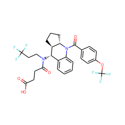 O=C(O)CCC(=O)N(CCC(F)(F)F)[C@H]1c2ccccc2N(C(=O)c2ccc(OC(F)(F)F)cc2)[C@H]2CCC[C@@H]21 ZINC000224716827