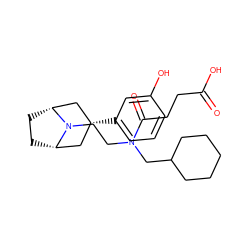 O=C(O)CCC(=O)N(CCN1[C@H]2CC[C@@H]1C[C@H](c1cccc(O)c1)C2)CC1CCCCC1 ZINC000117294744