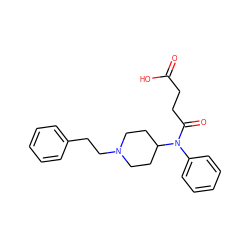 O=C(O)CCC(=O)N(c1ccccc1)C1CCN(CCc2ccccc2)CC1 ZINC000014975441