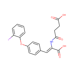 O=C(O)CCC(=O)N/C(=C\c1ccc(Oc2ccccc2I)cc1)C(=O)O ZINC000028477617