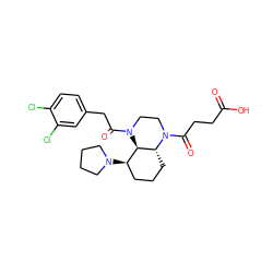 O=C(O)CCC(=O)N1CCN(C(=O)Cc2ccc(Cl)c(Cl)c2)[C@@H]2[C@H](N3CCCC3)CCC[C@H]21 ZINC000144475316