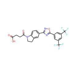 O=C(O)CCC(=O)N1CCc2cc(-c3noc(-c4cc(C(F)(F)F)cc(C(F)(F)F)c4)n3)ccc21 ZINC000072317957