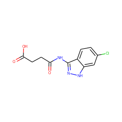 O=C(O)CCC(=O)Nc1n[nH]c2cc(Cl)ccc12 ZINC000038601018