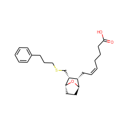 O=C(O)CCC/C=C\C[C@@H]1[C@H]2CC[C@@H](O2)[C@@H]1CSCCCc1ccccc1 ZINC000169342237