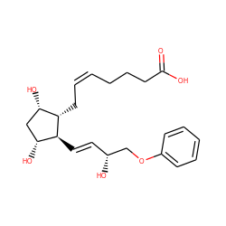 O=C(O)CCC/C=C\C[C@H]1[C@@H](O)C[C@@H](O)[C@@H]1/C=C/[C@@H](O)COc1ccccc1 ZINC000013470222