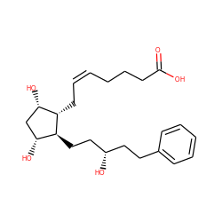 O=C(O)CCC/C=C\C[C@H]1[C@@H](O)C[C@@H](O)[C@@H]1CC[C@@H](O)CCc1ccccc1 ZINC000013589951