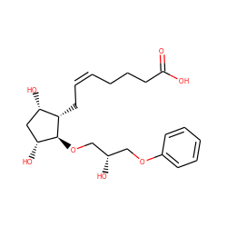 O=C(O)CCC/C=C\C[C@H]1[C@@H](O)C[C@@H](O)[C@@H]1OC[C@@H](O)COc1ccccc1 ZINC000040949627