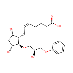 O=C(O)CCC/C=C\C[C@H]1[C@@H](O)C[C@@H](O)[C@@H]1OC[C@H](O)COc1ccccc1 ZINC000040949629