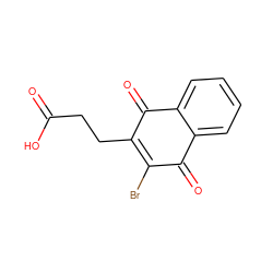 O=C(O)CCC1=C(Br)C(=O)c2ccccc2C1=O ZINC000045254417