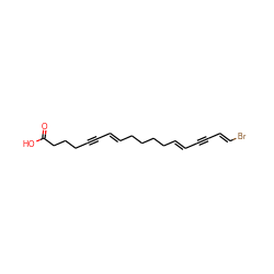 O=C(O)CCCC#C/C=C/CCCC/C=C/C#C/C=C/Br ZINC000040918770