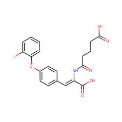 O=C(O)CCCC(=O)N/C(=C\c1ccc(Oc2ccccc2I)cc1)C(=O)O ZINC000028520939