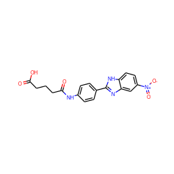 O=C(O)CCCC(=O)Nc1ccc(-c2nc3cc([N+](=O)[O-])ccc3[nH]2)cc1 ZINC000299819057